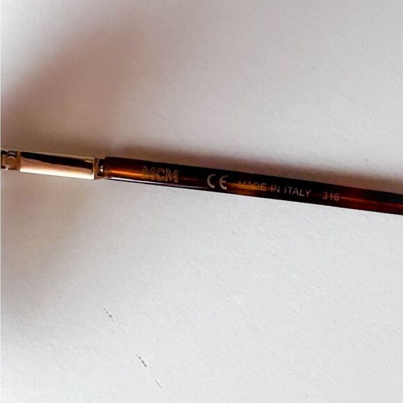 MCM Authentic designer brown and gold Metal & Acetate Cat-Eye Sunglasses - Picture 5 of 13